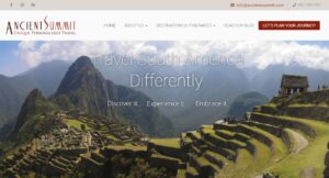 "Search Engine Optimization (SEO), Content and Website Reorganization for Ancient Summit Luxury Travel to Peru"