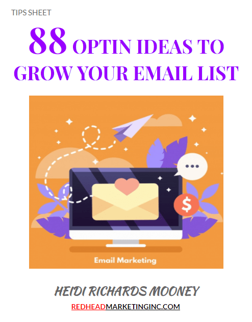 88 Optin Ideas to Grow Your Email List "88 Optin Ideas to Grow Your Email List"