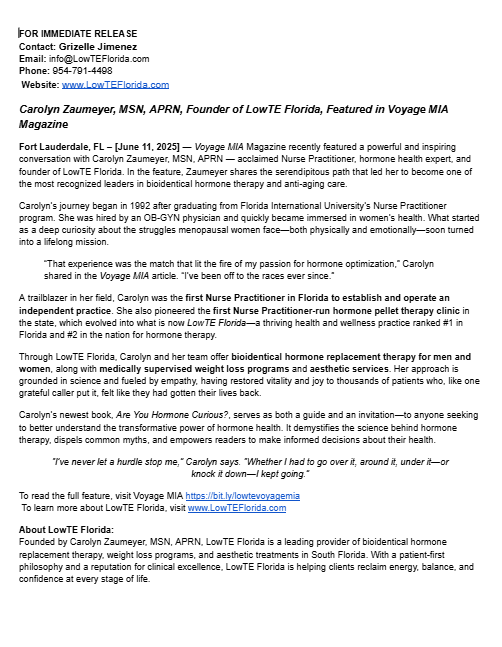 Press_Release_Carolyn_Z_Voyage_MIA